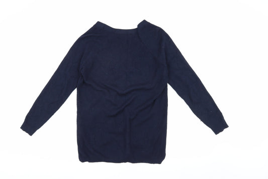 Womens UK Size S Marks and Spencer Blue Cardigan Jumper