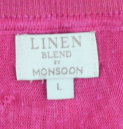 Womens UK Size L Monsoon Pink Pullover Jumper