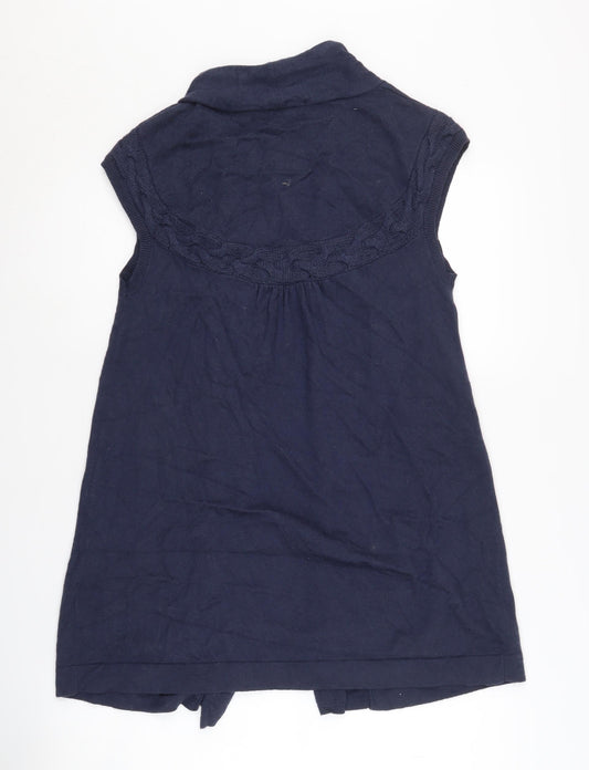 Womens UK Size 12 Marks and Spencer Blue Vest Jumper