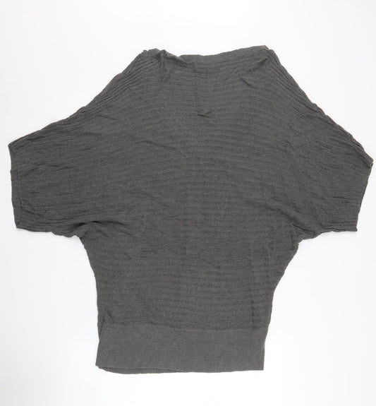 Long Tall Sally Women’s Grey V-Neck Knit Jumper - M