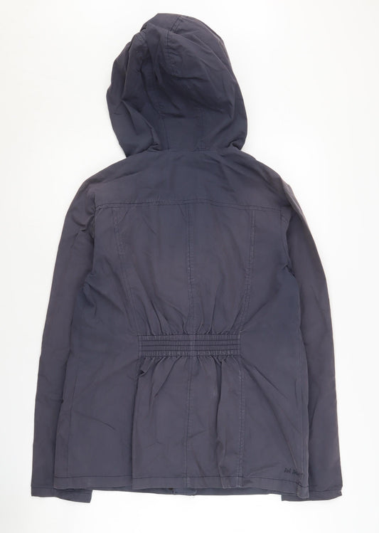 Fat Face Women's Blue Duffle Coat, Size 12, Hooded Jacket