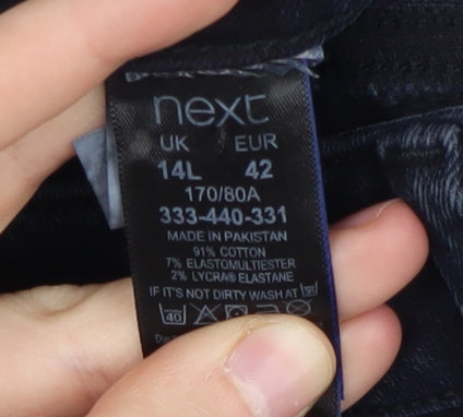 Next Women's Blue Skinny Jeans 14L Tall Mid Rise