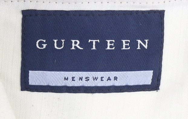 Gurteen Men's Grey Trousers, Size 52 R, Straight Leg