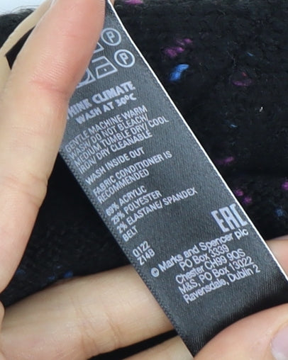 Womens UK Size XS Marks and Spencer Black Cardigan Jumper