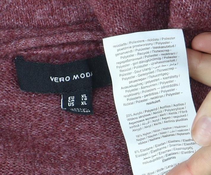 Womens UK Size 16 VERO MODA Red Pullover Jumper