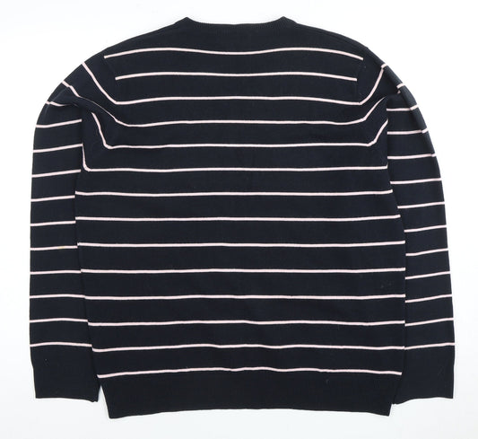 Marks and Spencer Men's Black V-Neck Pullover L