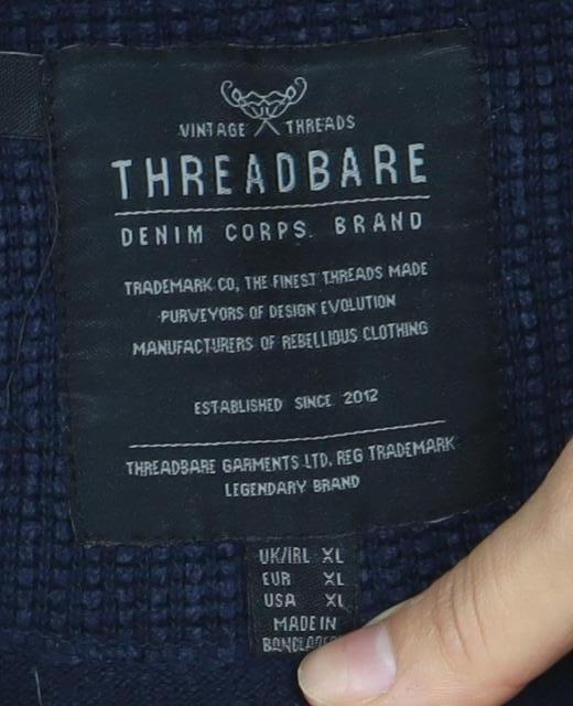 Threadbare Men's Blue Knit Pullover XL