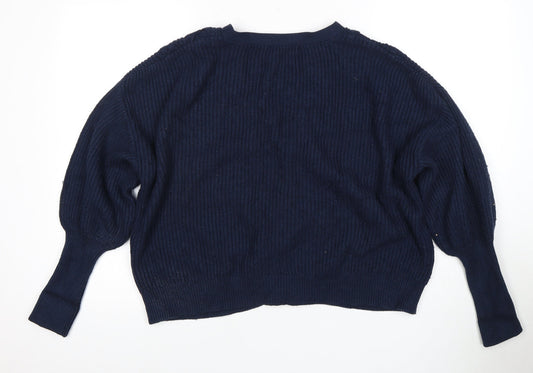 Womens UK Size L Marks and Spencer Blue Cardigan Jumper