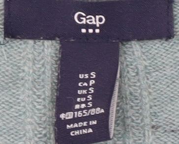 Gap Women's Blue Open Front Cardigan, Size S, Knit Cotton Blend