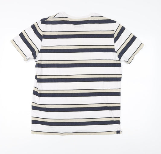 Jack & Jones Men's Multicoloured Striped T-Shirt L