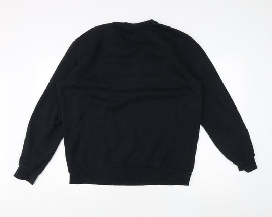 Puma Unisex Black Sweatshirt, Size L, Logo Pullover