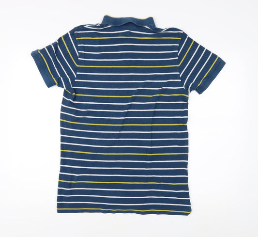 Ben Sherman Men's Blue striped Polo Shirt, Size Medium.