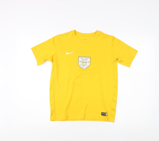 Mens UK Size M Nike Yellow Football Gym & Training T-Shirt