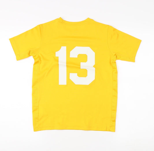 Mens UK Size M Nike Yellow Football Gym & Training T-Shirt