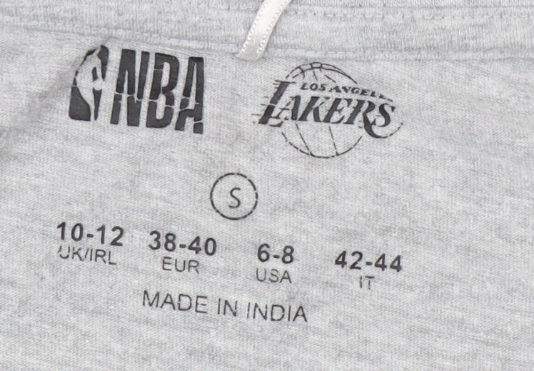 Unisex Adults UK Size 10-12 NBA Grey Basic T-Shirt