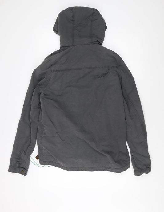 Fat Face Women's Grey Jacket Size 10 Hooded Vintage