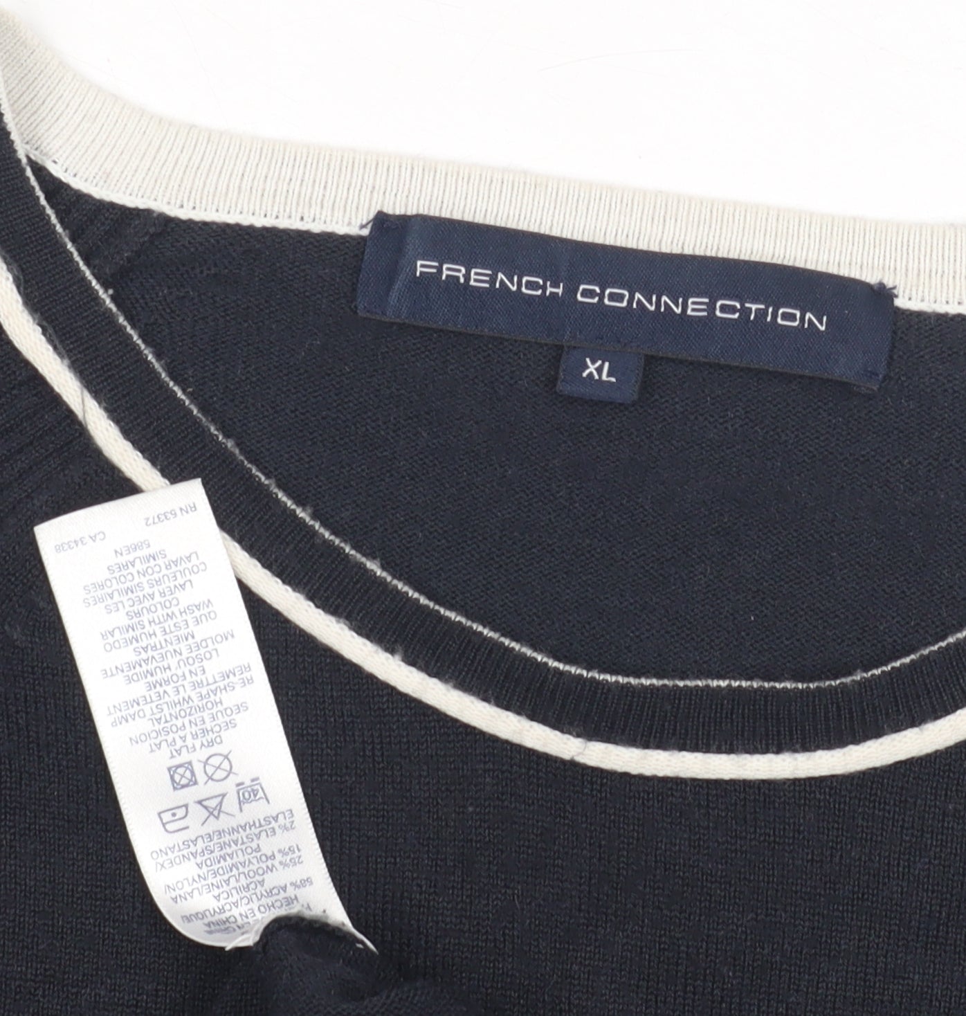 French Connection Men's Black XL Pullover Jumper