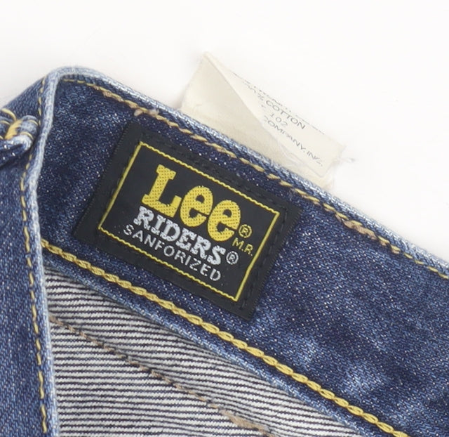 Lee Men's Blue Straight Jeans 29W 34L Vintage Distressed