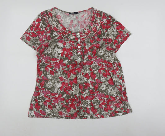 Womens UK Size 14 DASH Multicoloured Basic Blouse