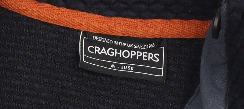 Craghoppers Men's Black Wool Henley Jumper, M for Hiking