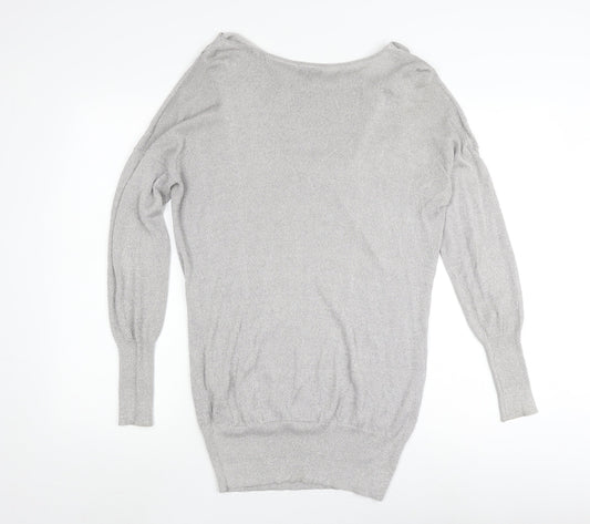 Womens UK Size 12 Phase Eight Silver Pullover Jumper