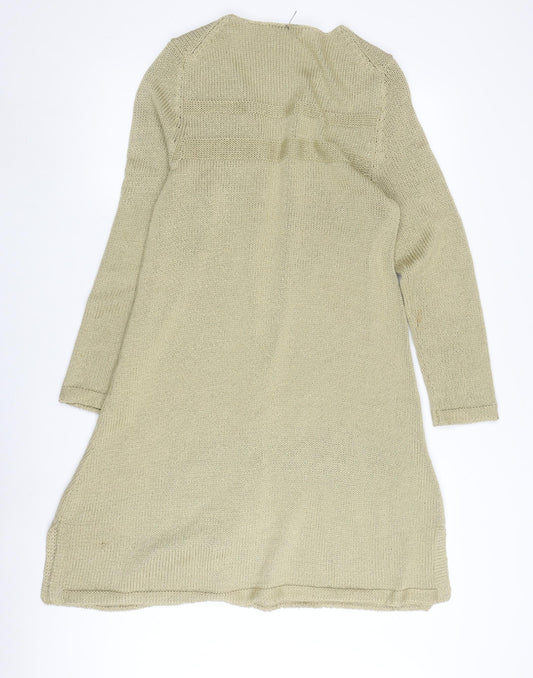 Kaleidoscope Beige Women's Open Front Cardigan Size 12