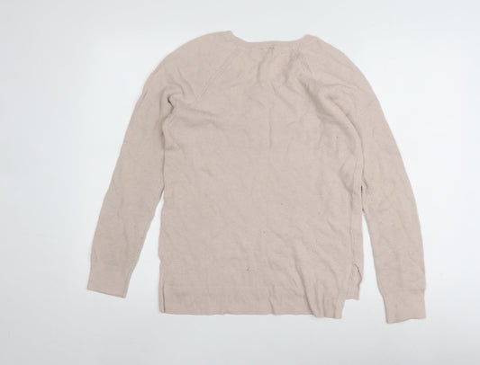 Gap Women's Beige V-Neck Pullover Jumper, Size S