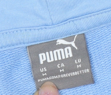 Mens UK Size M PUMA Blue Pullover Hoodie
