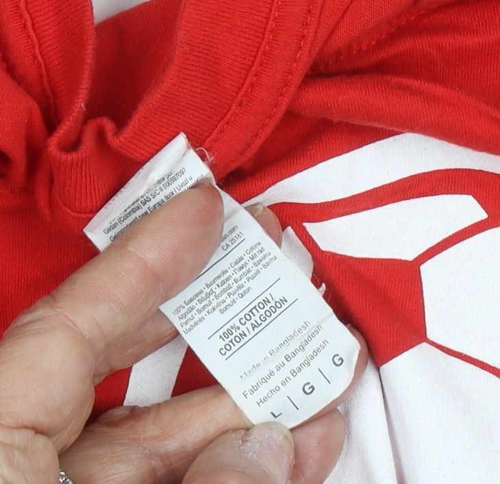 Mens UK Size L Gildan Red T-Shirt