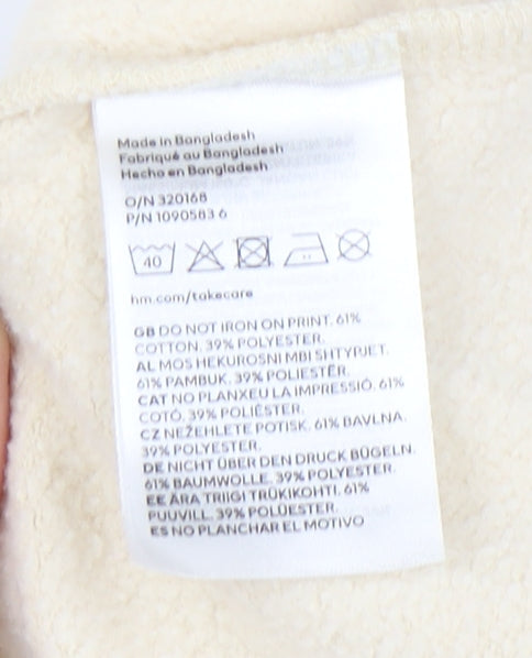 H&M Women's Beige Pullover Sweatshirt, Size S