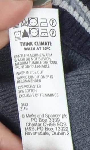 Marks and Spencer Men's XL Grey Full Zip Jumper