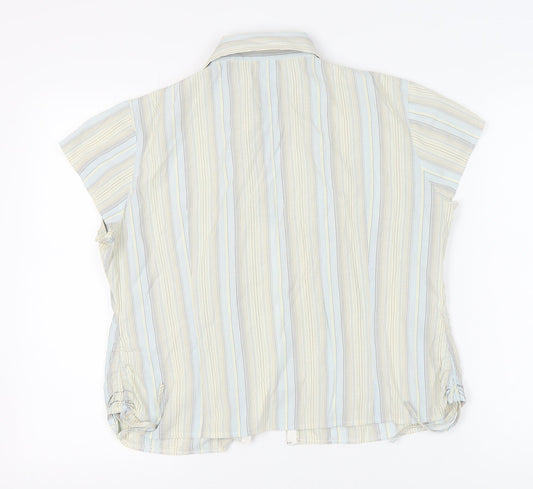 New Look Women's Multicoloured Striped Button-Up Shirt