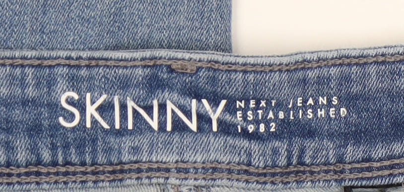 Next Women's Blue Skinny Jeans Size 10 Tall, Studded Accents