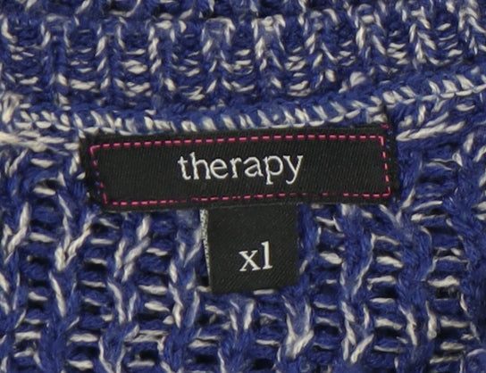 Womens UK Size XL Therapy Blue Pullover Jumper
