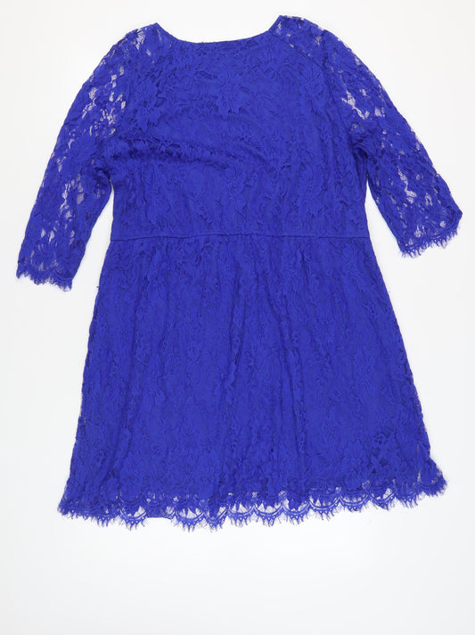 Capsule Women's Blue Lace Dress Size 24