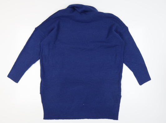 Womens UK Size 10 Brave Soul Blue Pullover Jumper