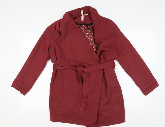 Womens UK Size 10 H&M Red Overcoat