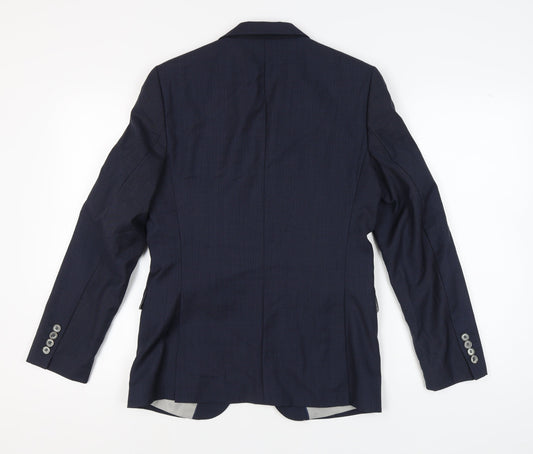 Mens UK Size 36 Zara Man Regular Blue Suit Jacket