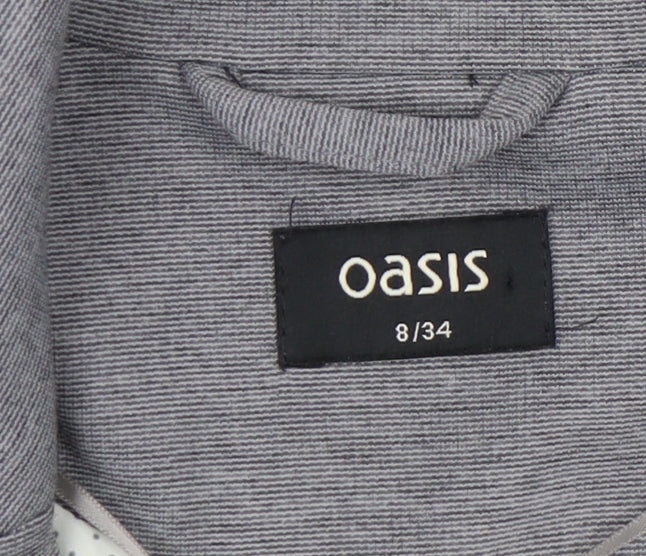 Oasis Women's Grey Suit Jacket, Size 8, Workwear Essential