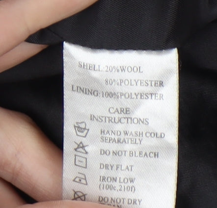 Womens UK Size S Motel Black Overcoat