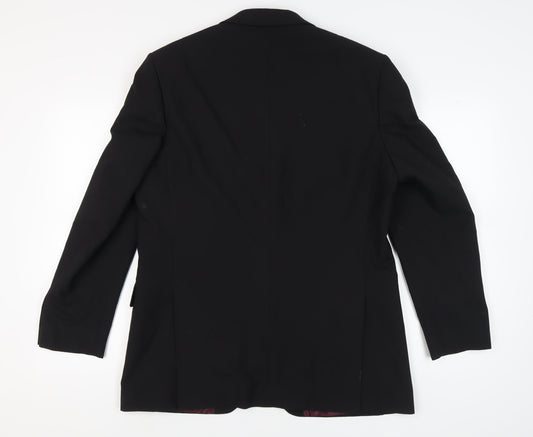 Mens UK Size 42 Tom English Regular Black Suit Jacket
