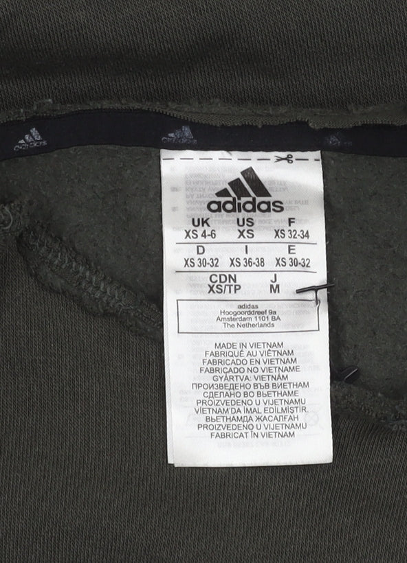 Adidas Unisex XS Green Pullover Sweatshirt with Logo