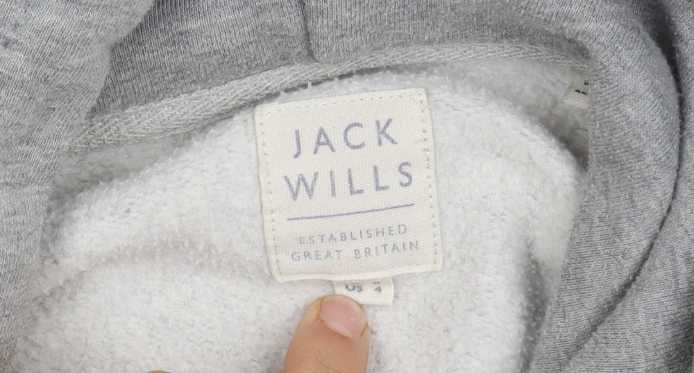 Unisex Adults UK Size 4 Jack Wills Grey Pullover Hoodie