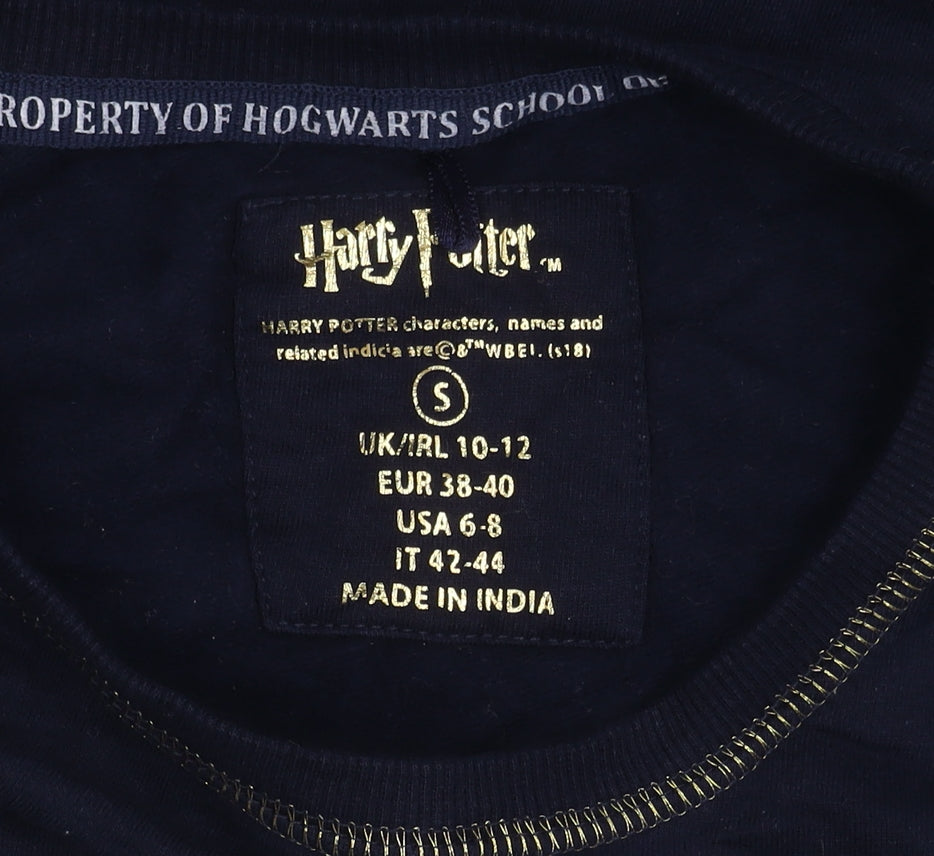 Unisex Adults UK Size 10 Harry Potter Blue Pullover Sweatshirt