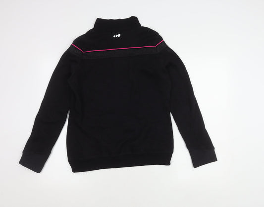 Decathlon Unisex XS Black Mock Neck Sweatshirt