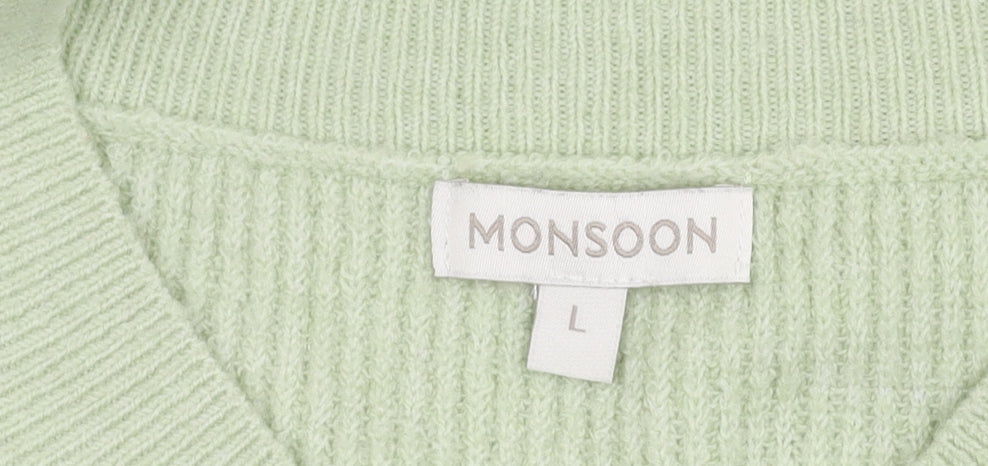 Womens UK Size L Monsoon Green Pullover Jumper