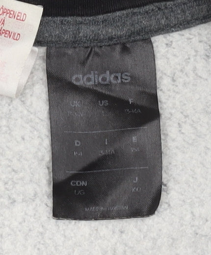 Adidas Men's Grey Hooded Jacket, Size M