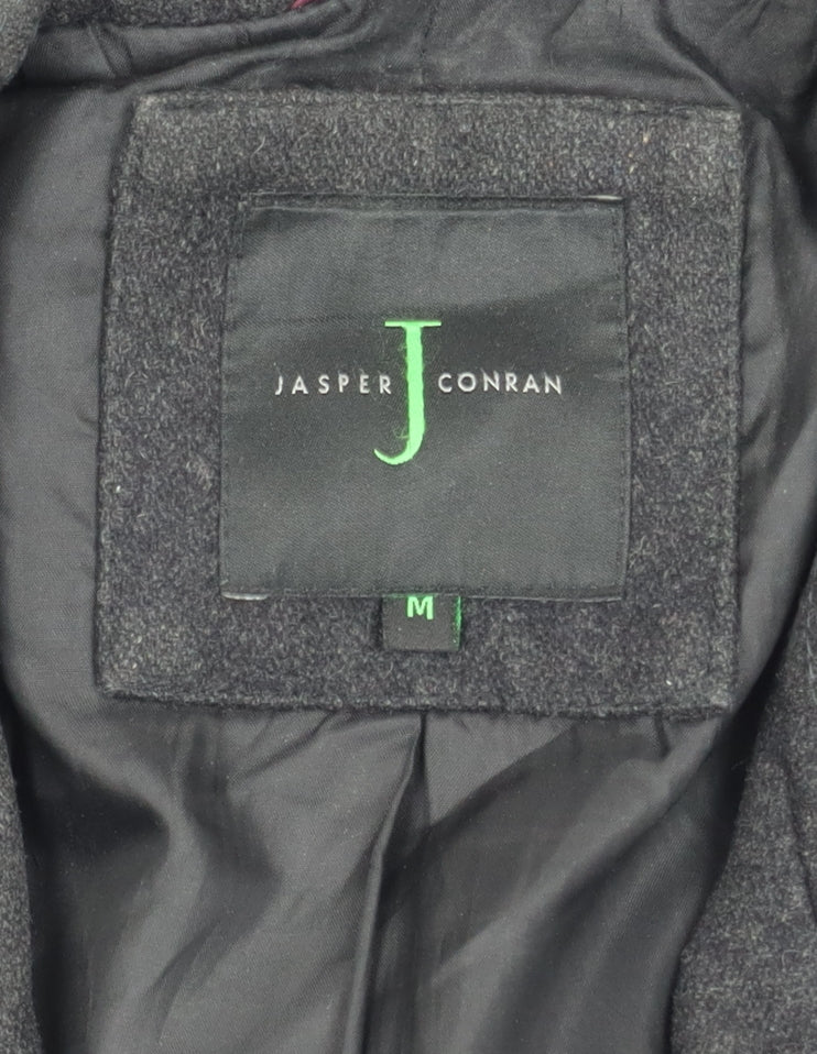 Mens UK Size M Jasper Conran Black Overcoat