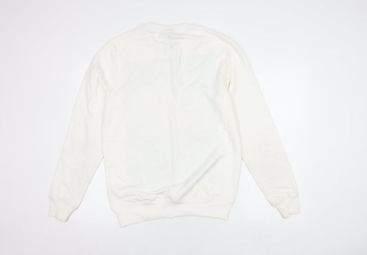 Mens UK Size M New Look White Pullover Sweatshirt