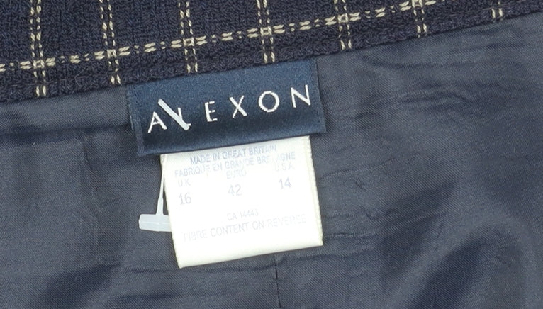 Alexon Women’s Blue Check Pencil Skirt Size 16